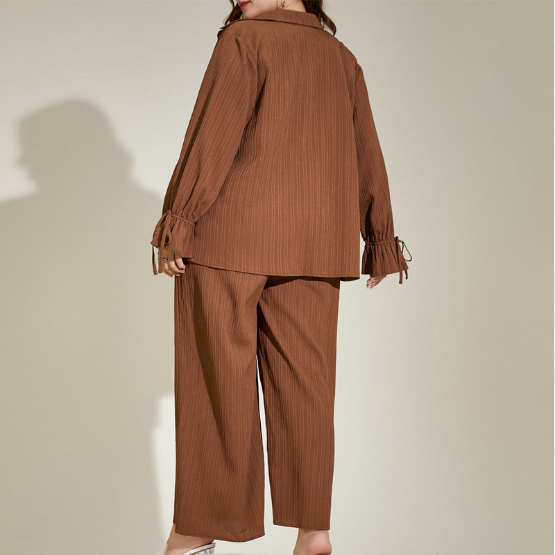 Elegant Allure Casual Loose Two-Piece Suit